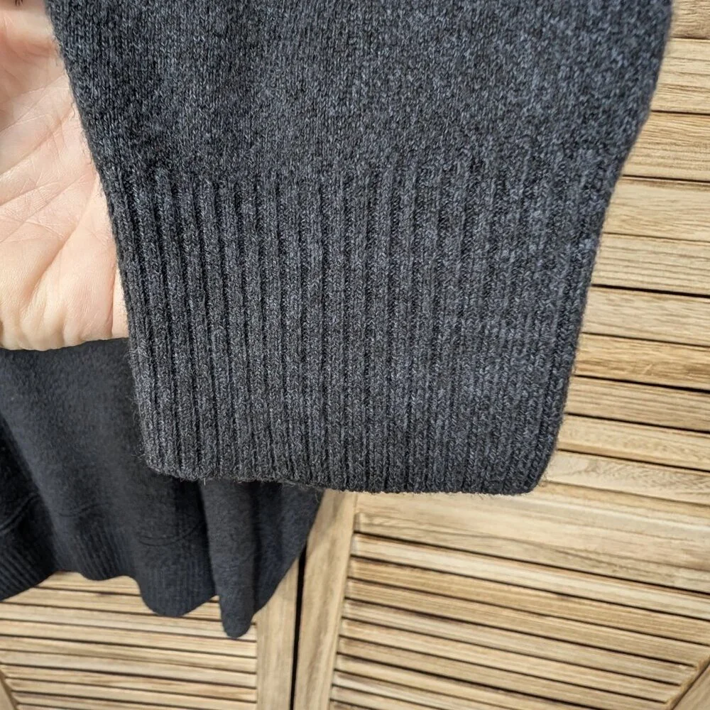 Geoffrey Beene Pullover Dark Gray Quarter-Zip Size XL
